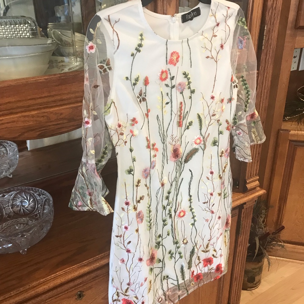 Papillon fancy embroidered dress 💐NWT